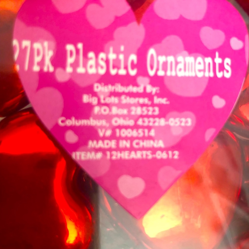 52! Red plastic heats VALENTINE